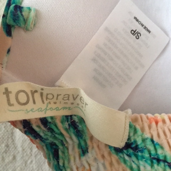 Tori Praver Seafoam Swim Bikini Top Small - Picture 4 of 5